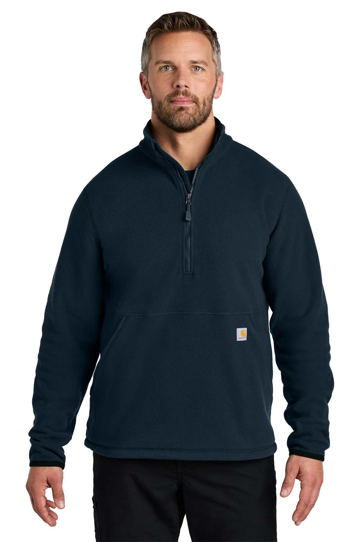 Carhartt® Textured 1/2-Zip Fleece Jacket in Navy, style CT106417