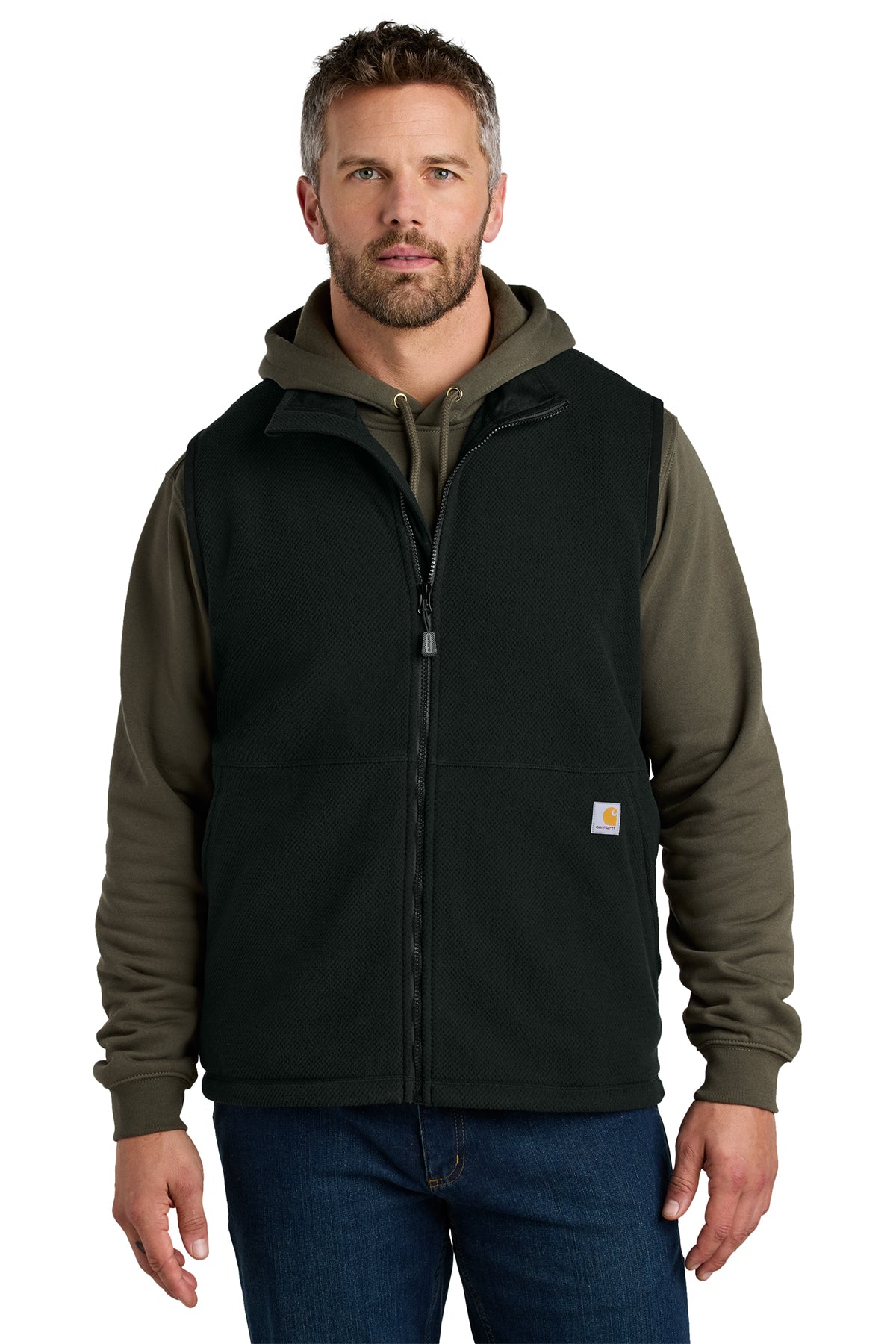 Carhartt® Textured Fleece Vest in Black, style CT106418