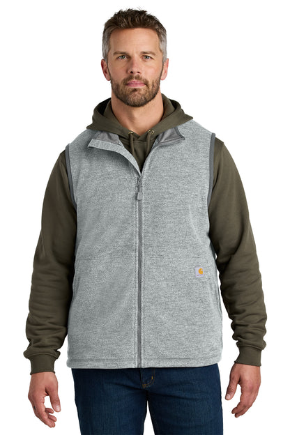 Carhartt® Textured Fleece Vest in Heather Grey, style CT106418