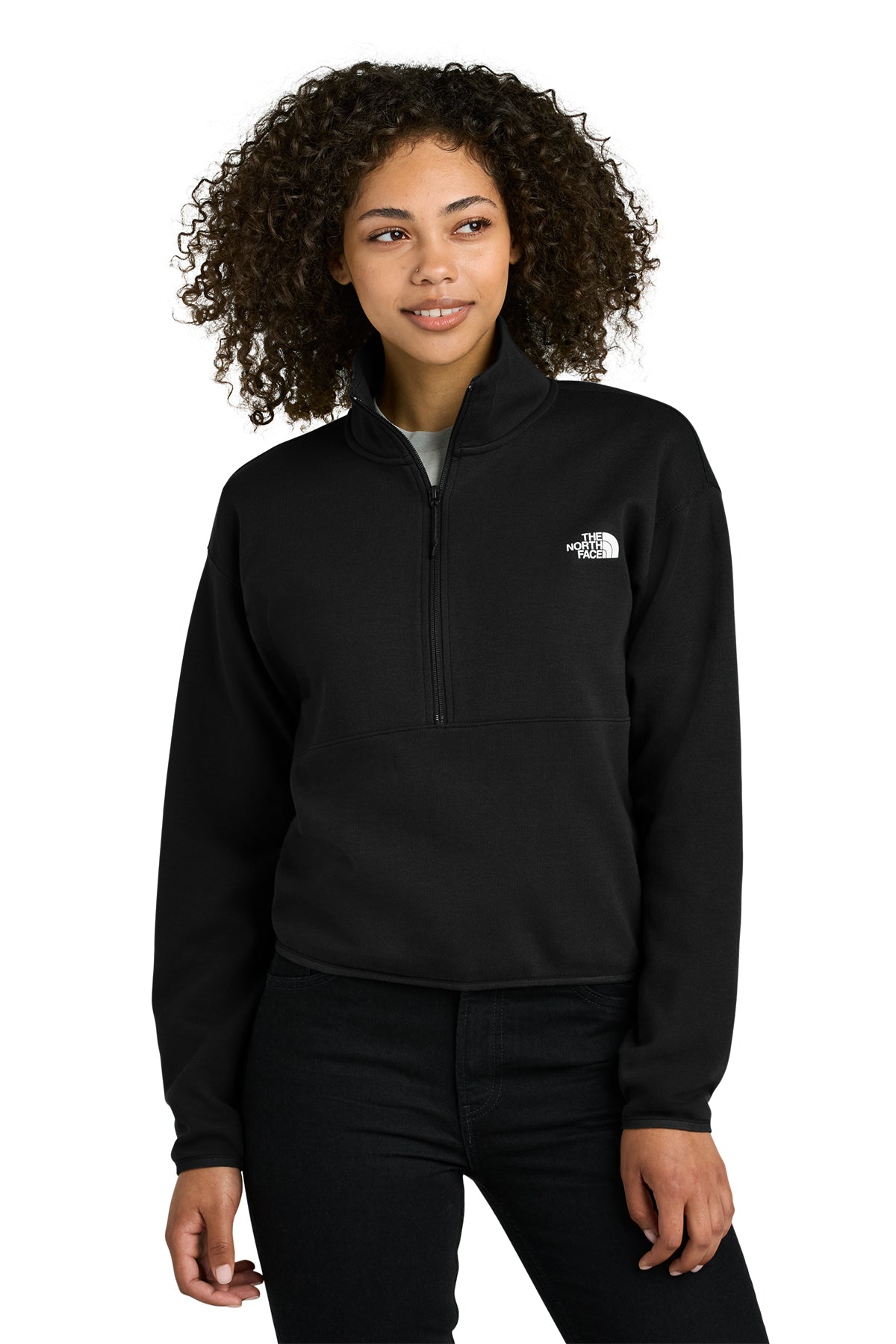 The North Face Women’s Double-Knit 1/2-Zip Fleece in TNF Black, style NF0A8C5H