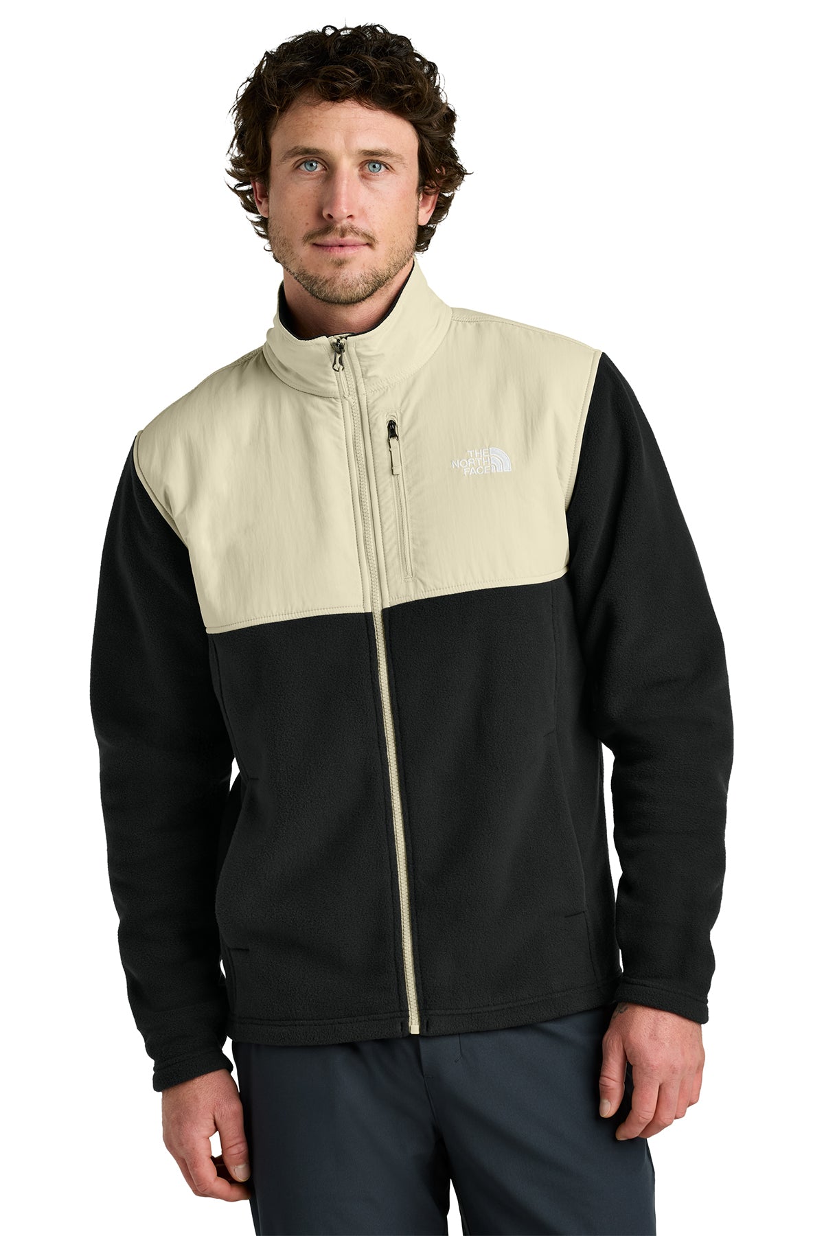 The North Face Highest Peak Full-Zip Fleece Jacket in TNF Black/ Gravel, style NF0A8BUQ