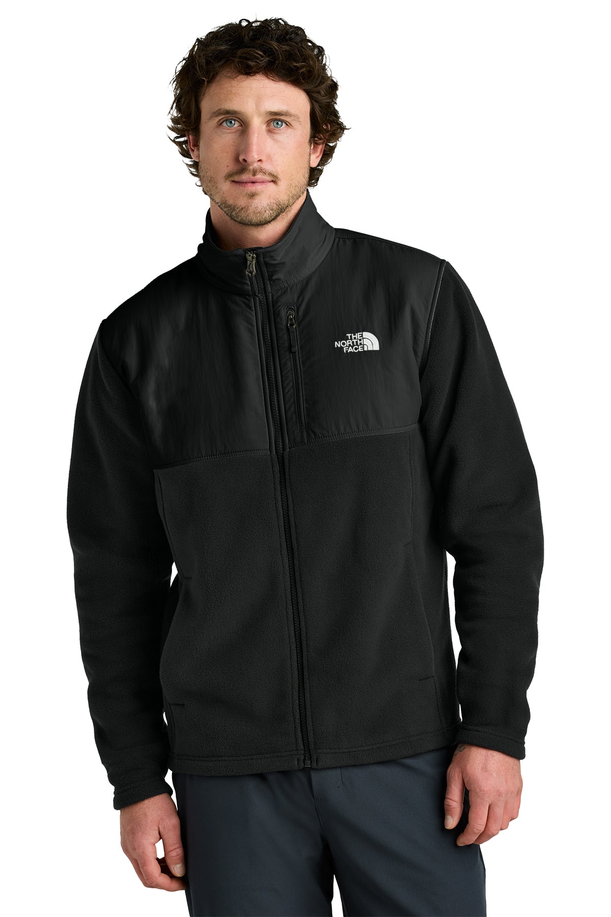 The North Face Highest Peak Full-Zip Fleece Jacket in TNF Black, style NF0A8BUQ