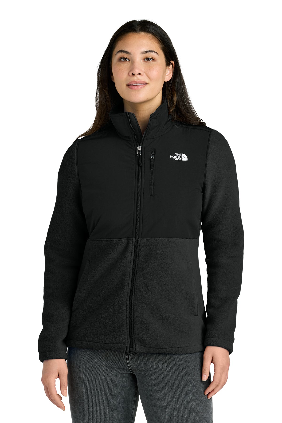 The North Face Women’s Highest Peak Full-Zip Fleece Jacket in TNF Black, style NF0A8BUR