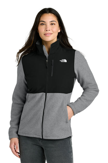 The North Face Women’s Highest Peak Full-Zip Fleece Jacket in TNF Medium Grey Heather/ TNF Black, style NF0A8BUR