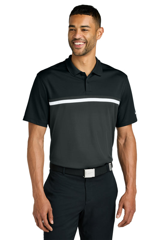 Nike Dri-FIT Victory Colorblock Polo in Black/ Anthracite/ White, style NKFQ3968