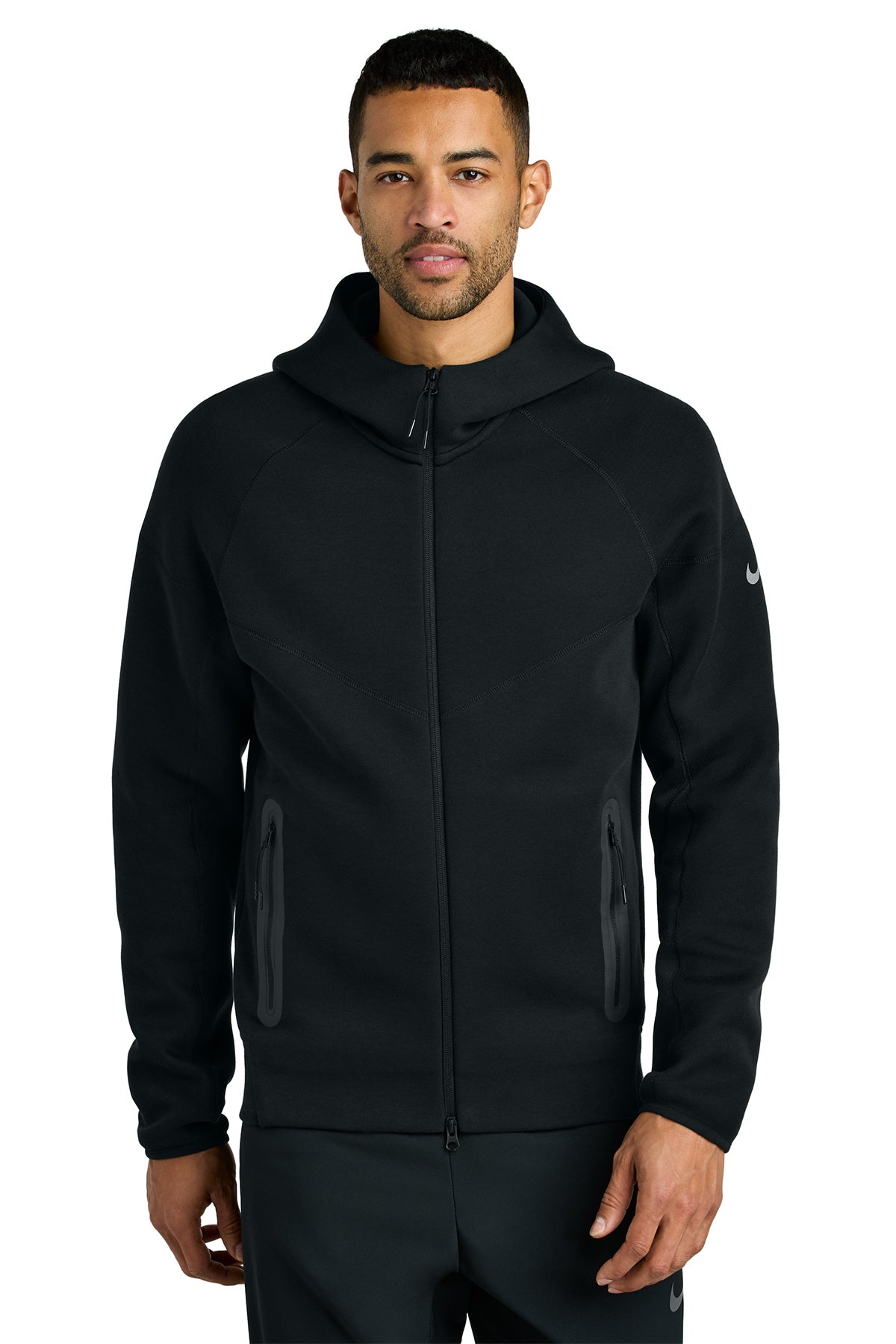 Nike Tech Fleece Full-Zip Hoodie in Black, style NKFQ4762