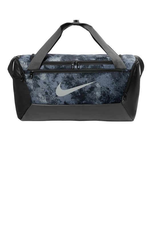 Nike Brasilia Camo Duffel in Iron Grey, style NKFZ2610