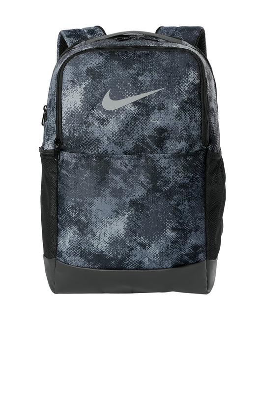 Nike Brasilia Camo Backpack in Iron Grey, style NKFZ2608