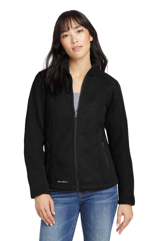 Eddie Bauer Women's Full-Zip Fleece Jacket in Black, style EB201