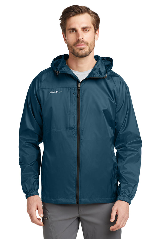 Eddie Bauer Packable Wind Jacket in Adriatic Blue, style EB500