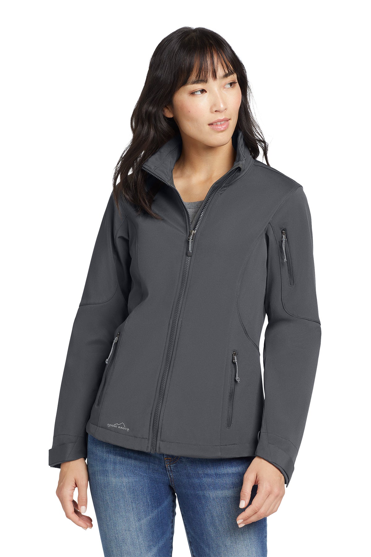 Eddie Bauer Women's Soft Shell Jacket in Grey Steel, style EB531
