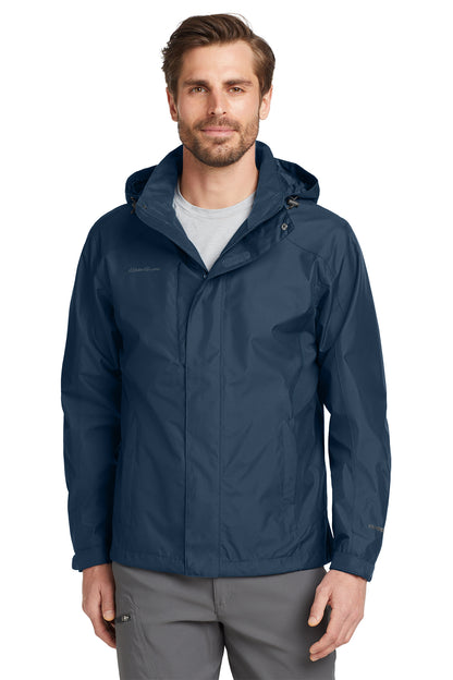 Eddie Bauer Rain Jacket in River Blue Navy, style EB550