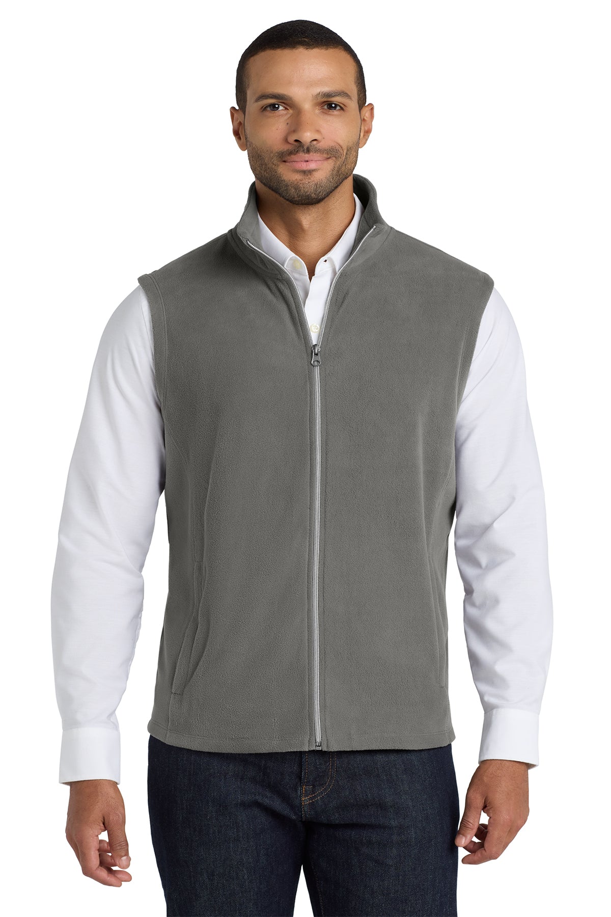 Port Authority F226 Microfleece Vest in Pearl Grey