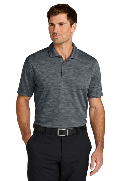 Nike Dri-FIT Striated Polo in Dark Grey, style NKFQ4792
