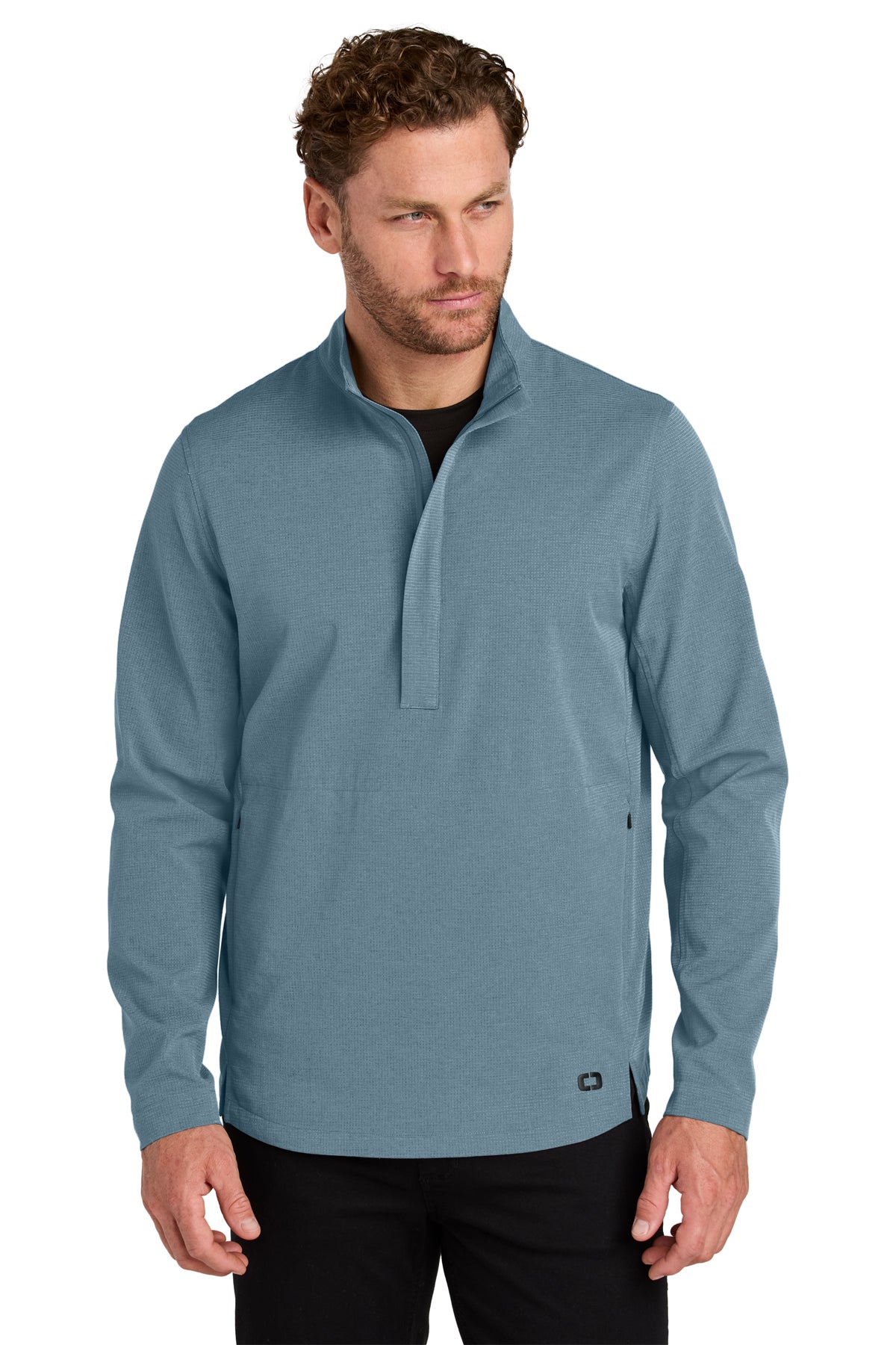 OGIO Aspect 1/2-Zip Pullover in Blue Mist, style OG1003