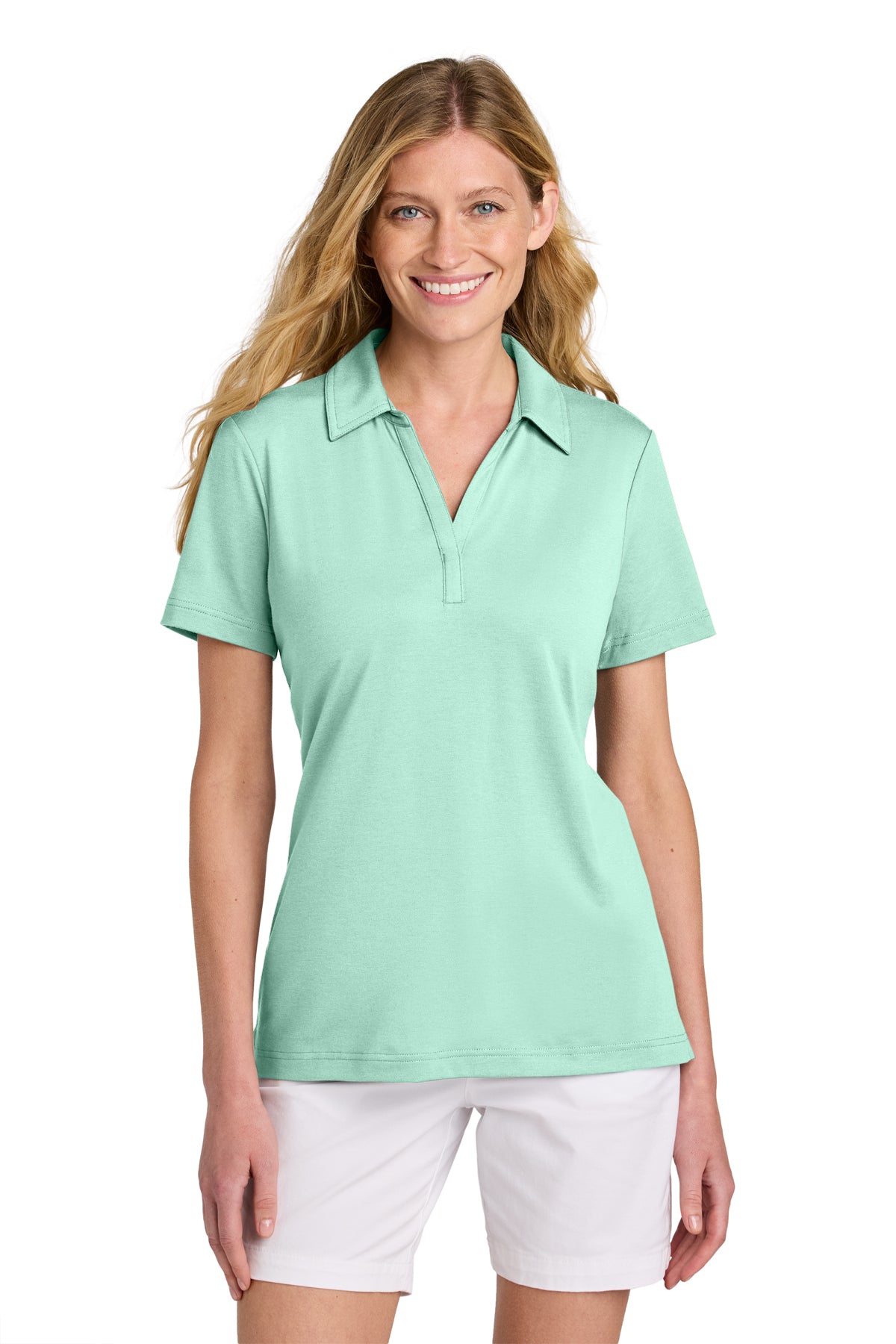 TravisMathew Women’s Glenview Solid Polo in Mint, style TM1LF071