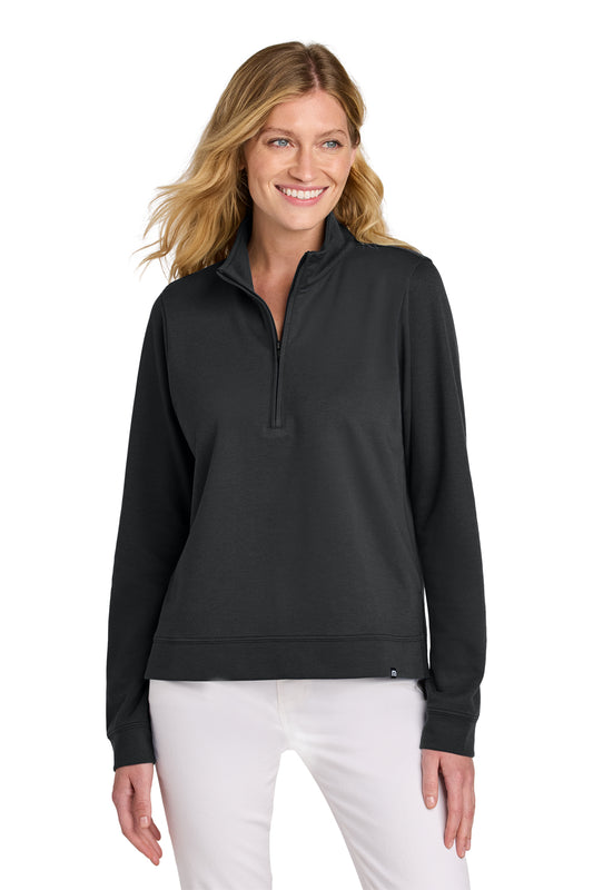 TravisMathew Women’s Coveside 1/2-Zip in Black, style TM1LD007
