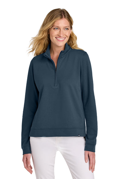 TravisMathew Women’s Coveside 1/2-Zip in Blue Nights, style TM1LD007