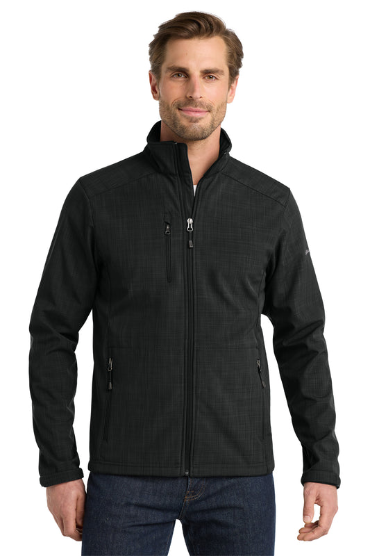 Eddie Bauer Shaded Crosshatch Soft Shell Jacket in Black, style EB532