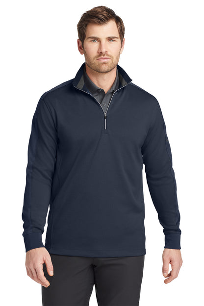 Nike Dri-FIT 1/2-Zip Cover-Up in Midnight Navy Heather/ Midnight Navy, style 578673