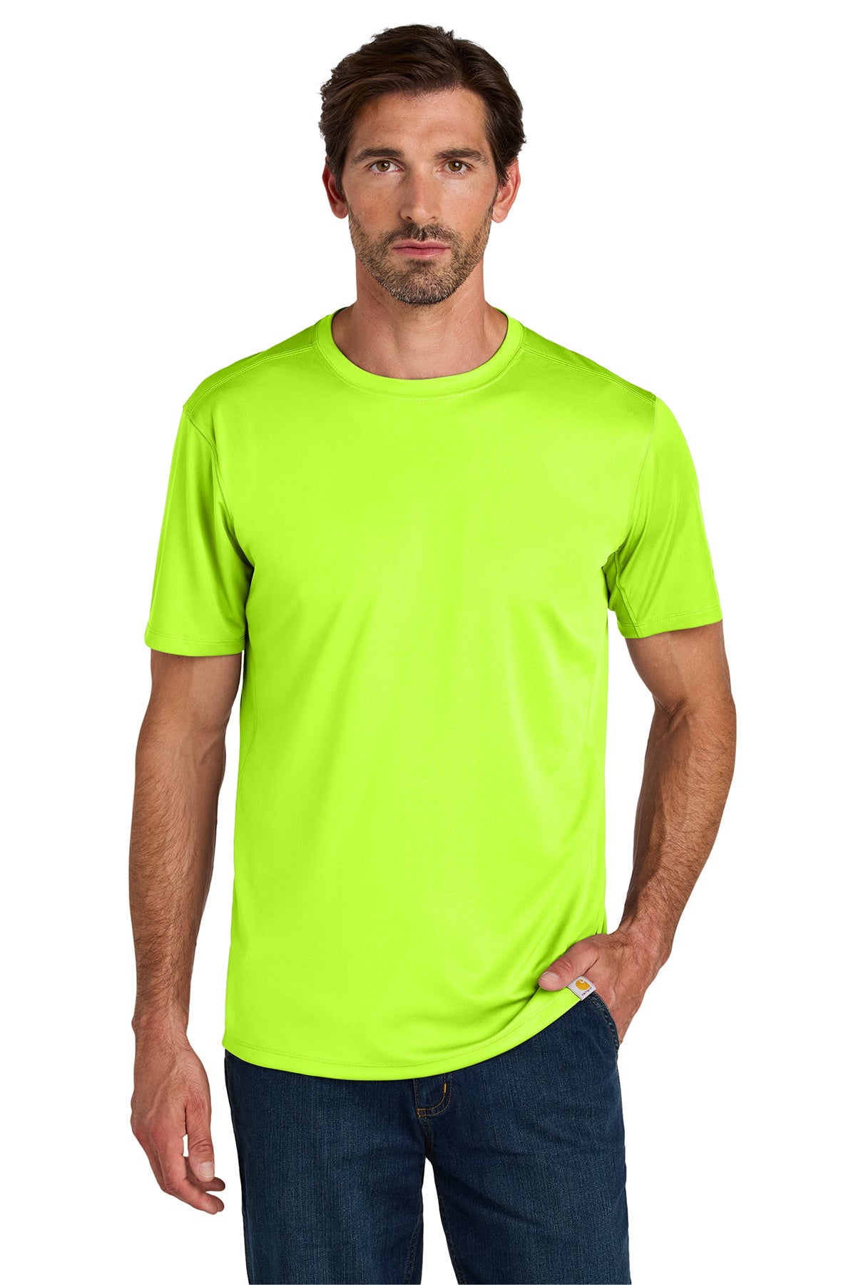 Carhartt® Force Sun Defender Short Sleeve T-Shirt in Brite Lime, style CT106868
