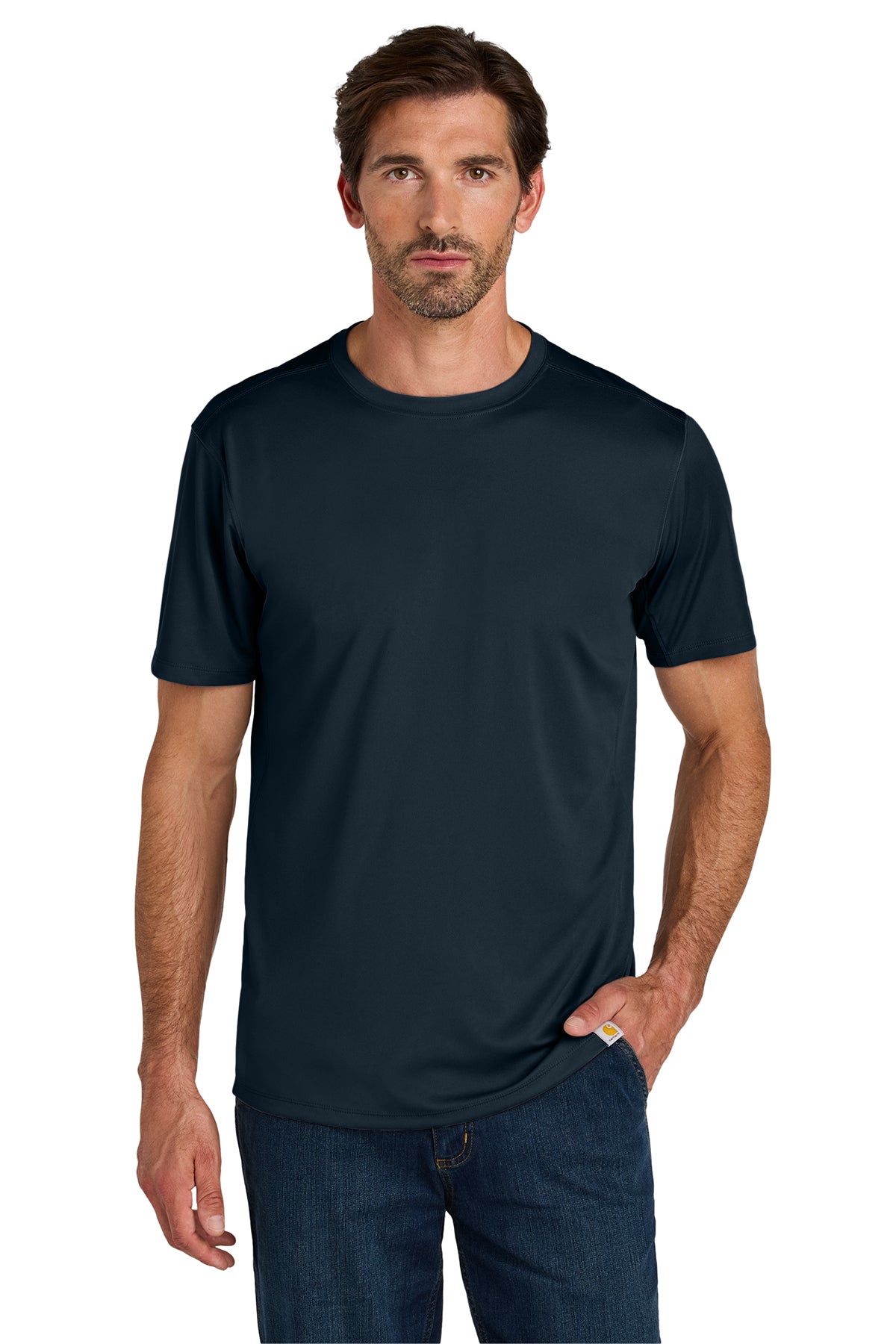 Carhartt® Force Sun Defender Short Sleeve T-Shirt in Navy, style CT106868