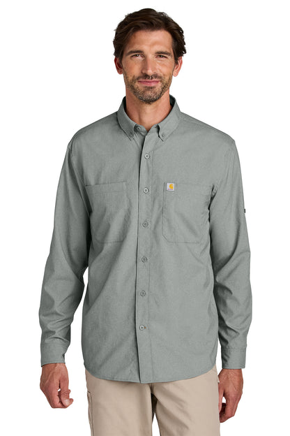 Carhartt® Force Sun Defender Long Sleeve Shirt in Steel, style CT107106