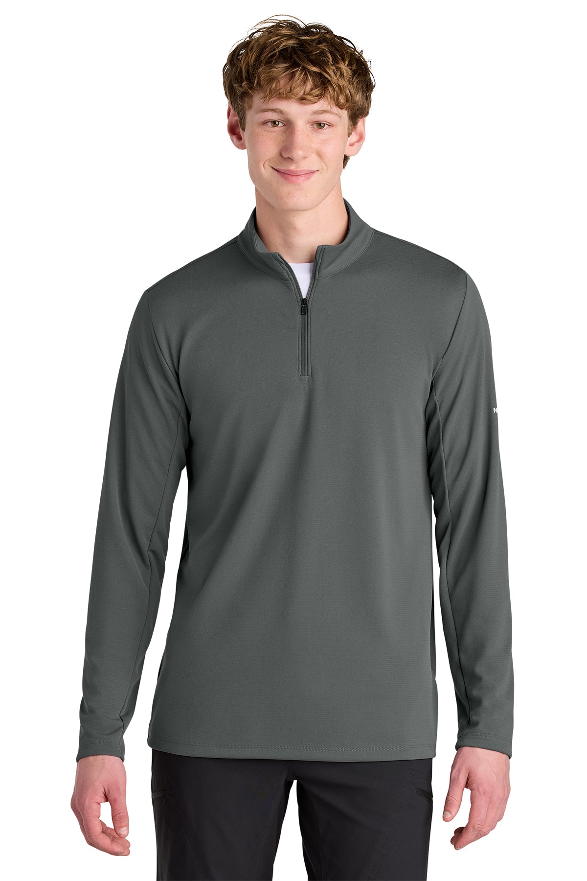 The North Face Ambition 1/4-Zip in Smoked Pearl Grey, style NF0A8ENR