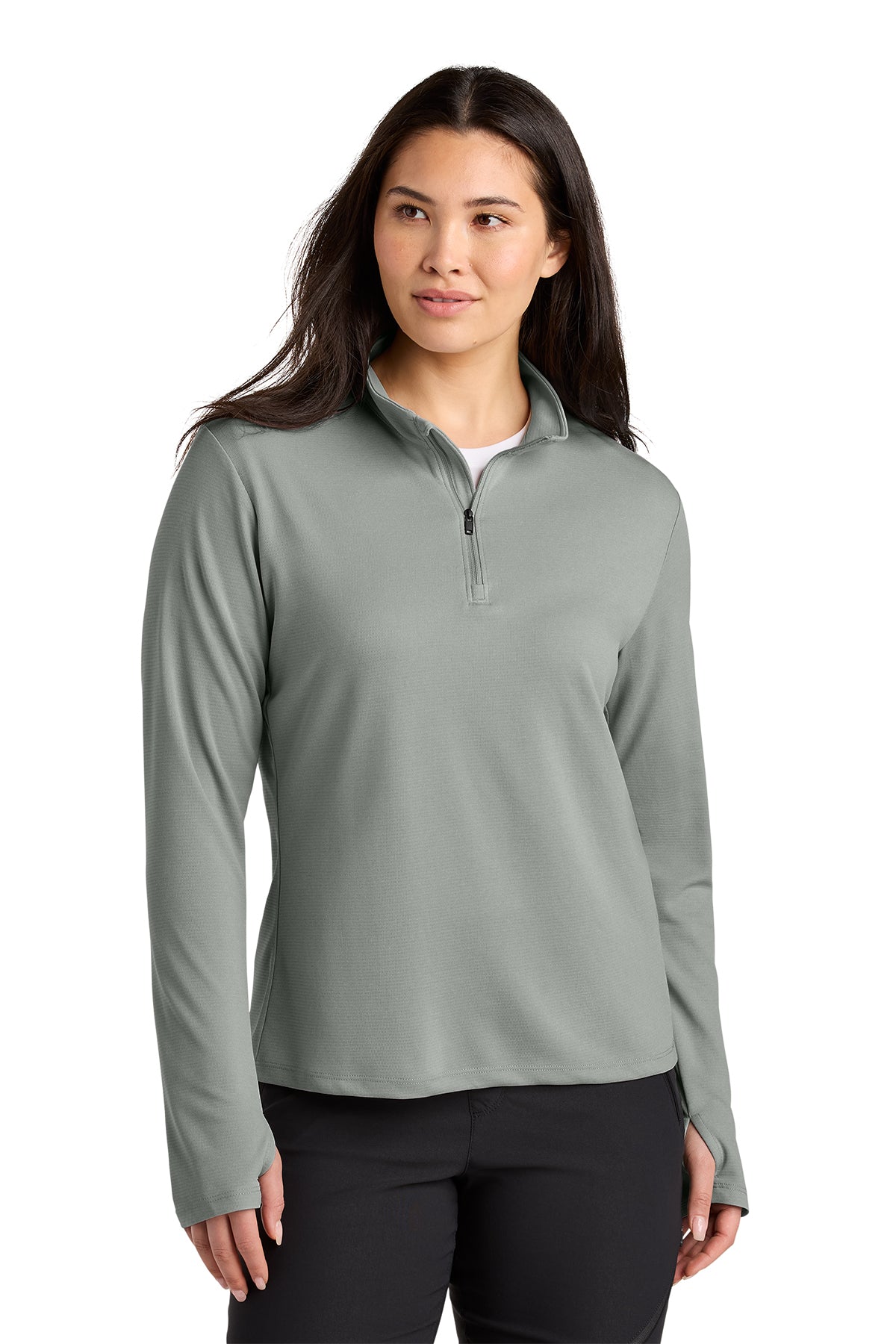 The North Face Women’s Ambition 1/4-Zip in Meld Grey Heather, style NF0A8ENQ