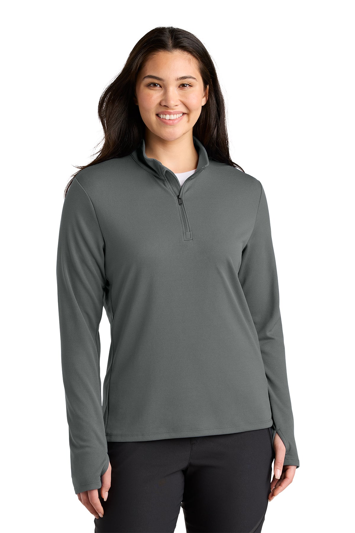 The North Face Women’s Ambition 1/4-Zip in Smoked Pearl Grey, style NF0A8ENQ