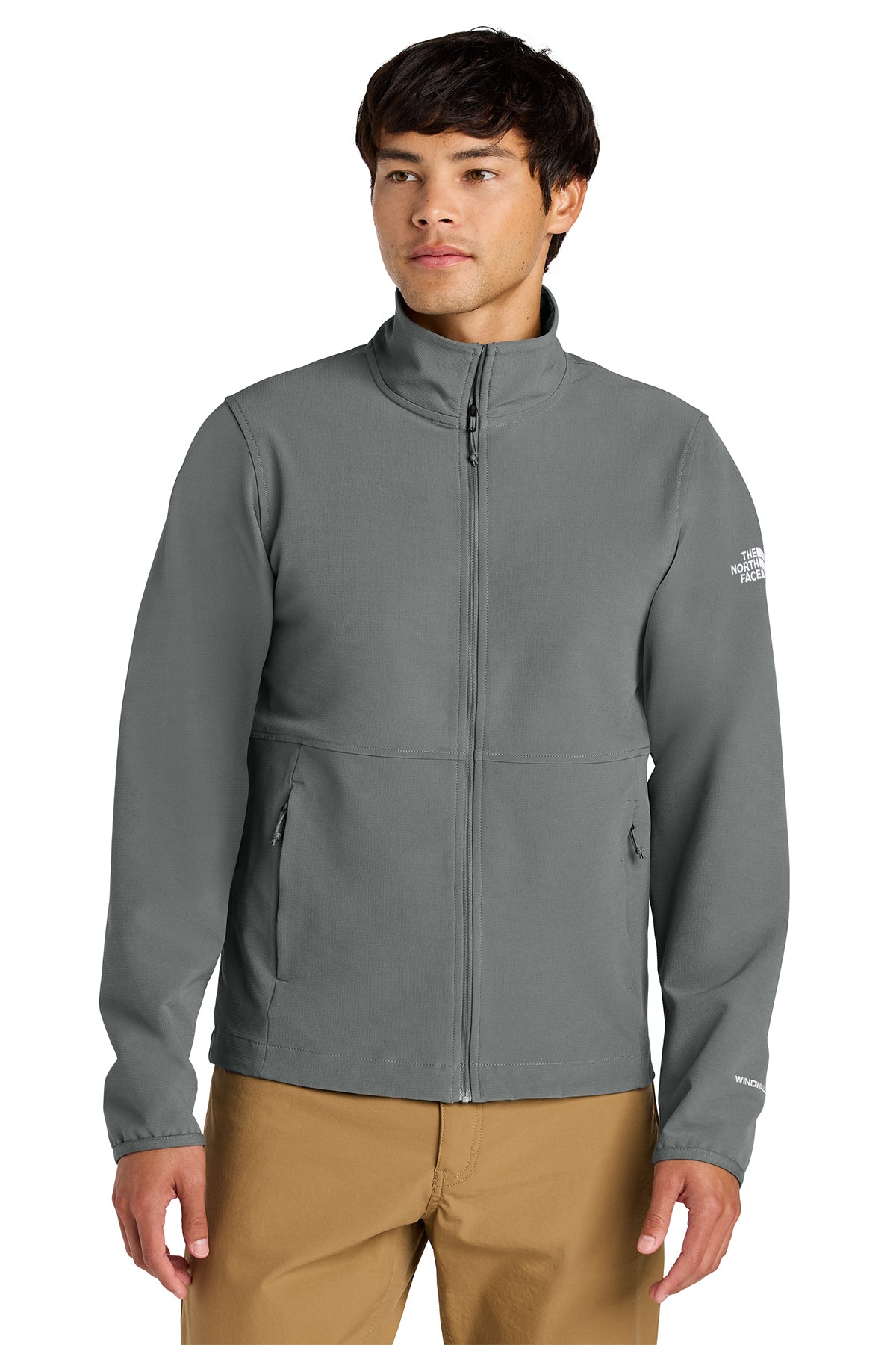 The North Face Edge Stretch Soft Shell Jacket in Smoked Pearl Grey, style NF0A8ENN