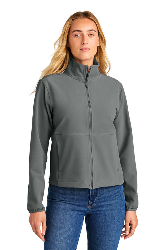 The North Face Women’s Edge Stretch Soft Shell Jacket in Smoked Pearl Grey, style NF0A8ENP
