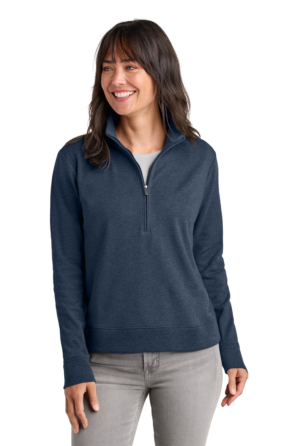 TravisMathew Women’s Ocean Villa 1/4-Zip in Blue Heather, style TMA41428