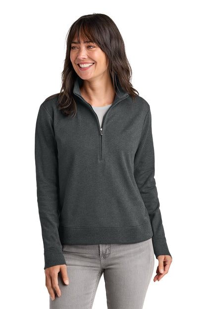 TravisMathew Women’s Ocean Villa 1/4-Zip in Dark Grey Heather, style TMA41428