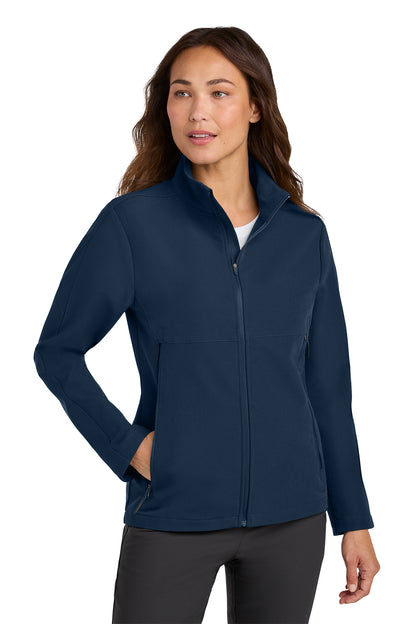 Nike Women’s Full-Zip Soft Shell Jacket in Navy, style NKHM7937