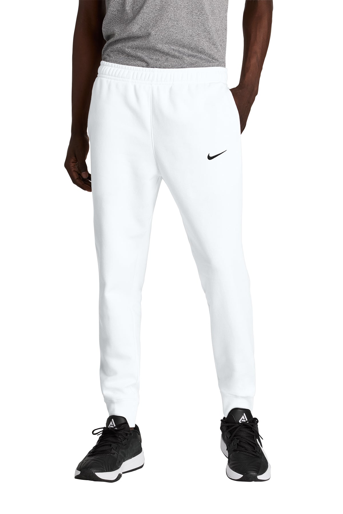 Nike Club Fleece Jogger in White, style NKHM8045