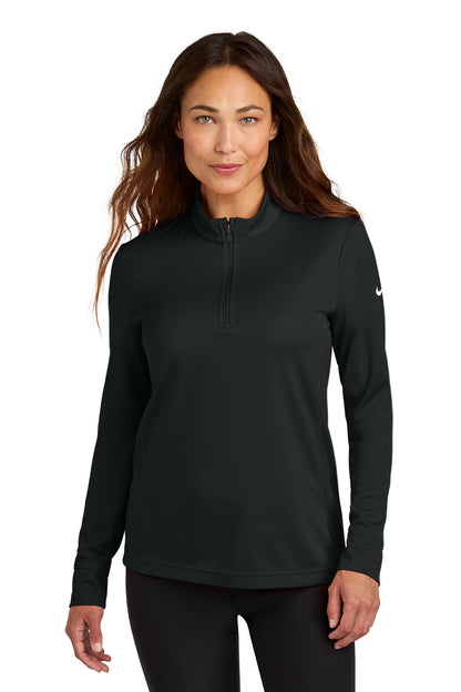 Nike Women’s Essential 1/2-Zip Cover-Up in Black, style NKHM7969