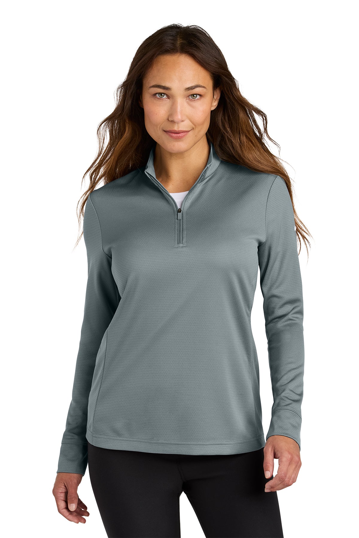 Nike Women’s Essential 1/2-Zip Cover-Up in Cool Grey, style NKHM7969