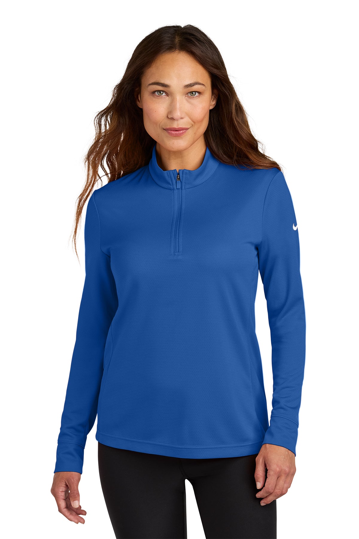 Nike Women’s Essential 1/2-Zip Cover-Up in Game Royal, style NKHM7969