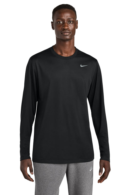 Nike Team rLegend Long Sleeve Tee in Black, style NKHQ4550