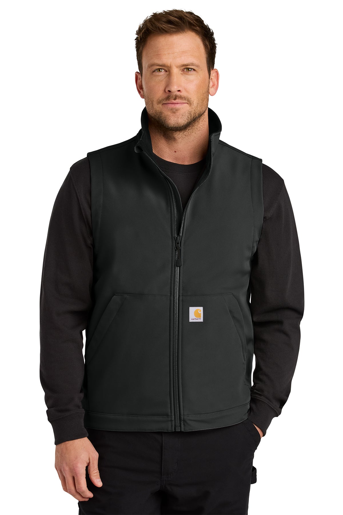 Carhartt® Rain Defender Soft Shell Vest in Black, style CT106439