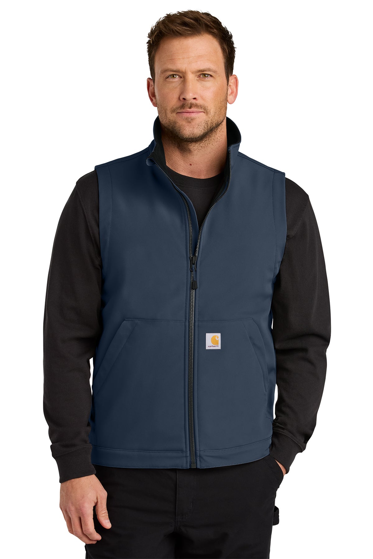 Carhartt® Rain Defender Soft Shell Vest in Navy, style CT106439