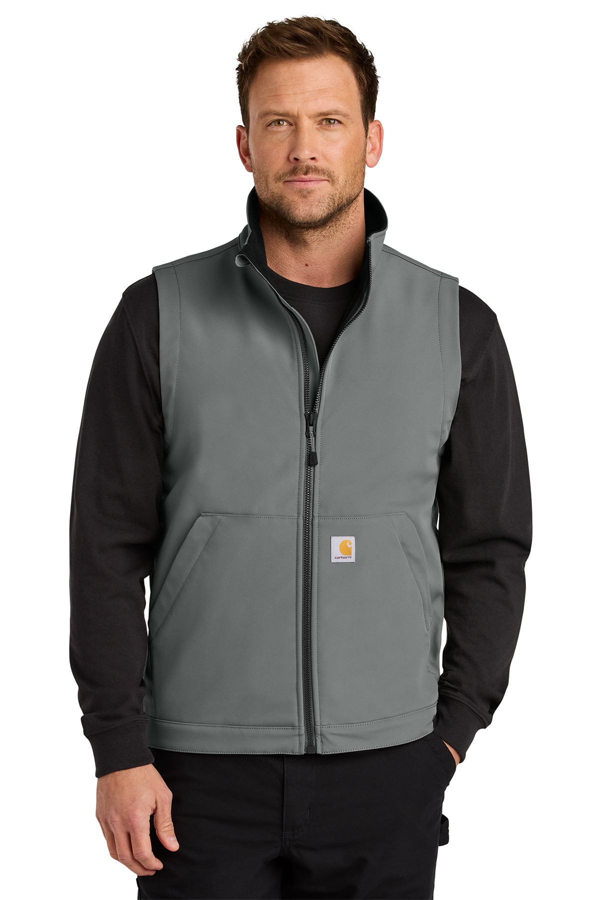 Carhartt® Rain Defender Soft Shell Vest in Steel, style CT106439