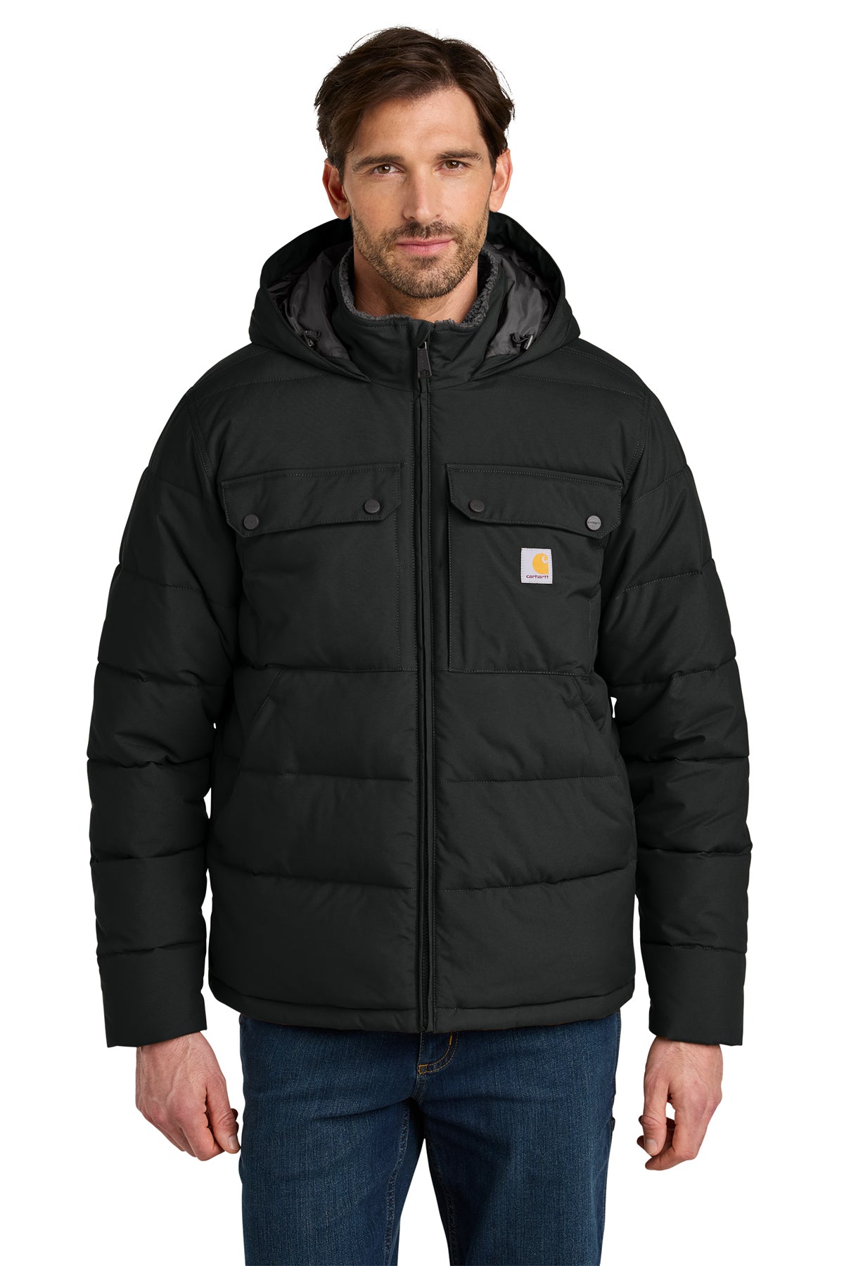 Carhartt® Montana Insulated Hooded Jacket in Black, style CT107082