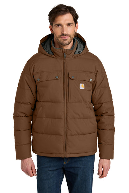 Carhartt® Montana Insulated Hooded Jacket in Red Duck Brown, style CT107082