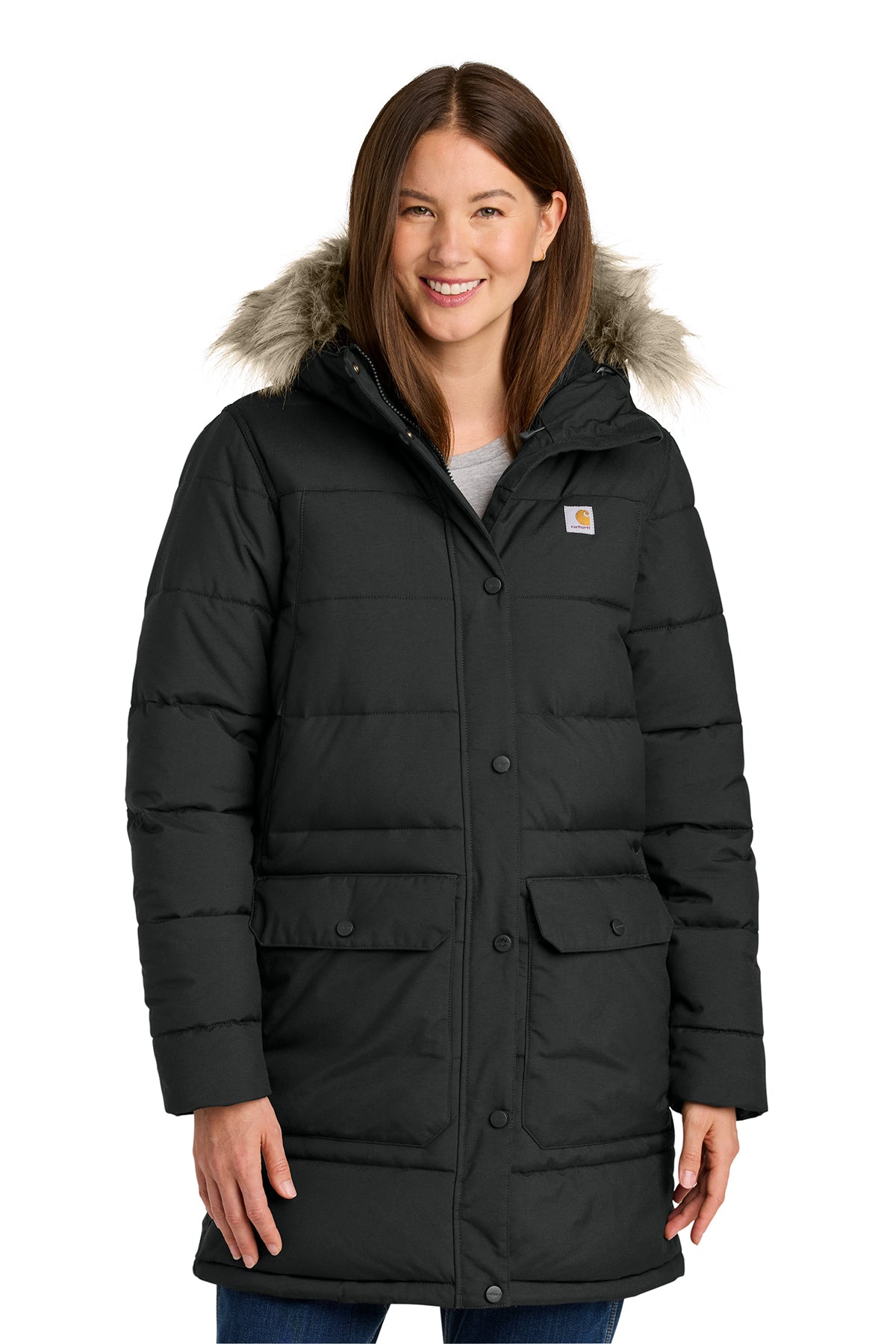 Carhartt® Women’s Montana Insulated Hooded Coat in Black, style CT105456