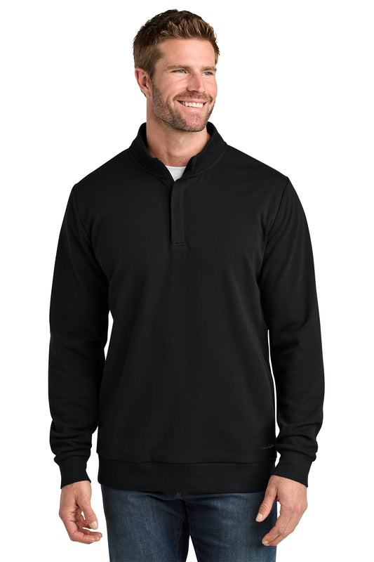 TravisMathew Ocean Villa 1/4-Zip in Black, style TMA41421