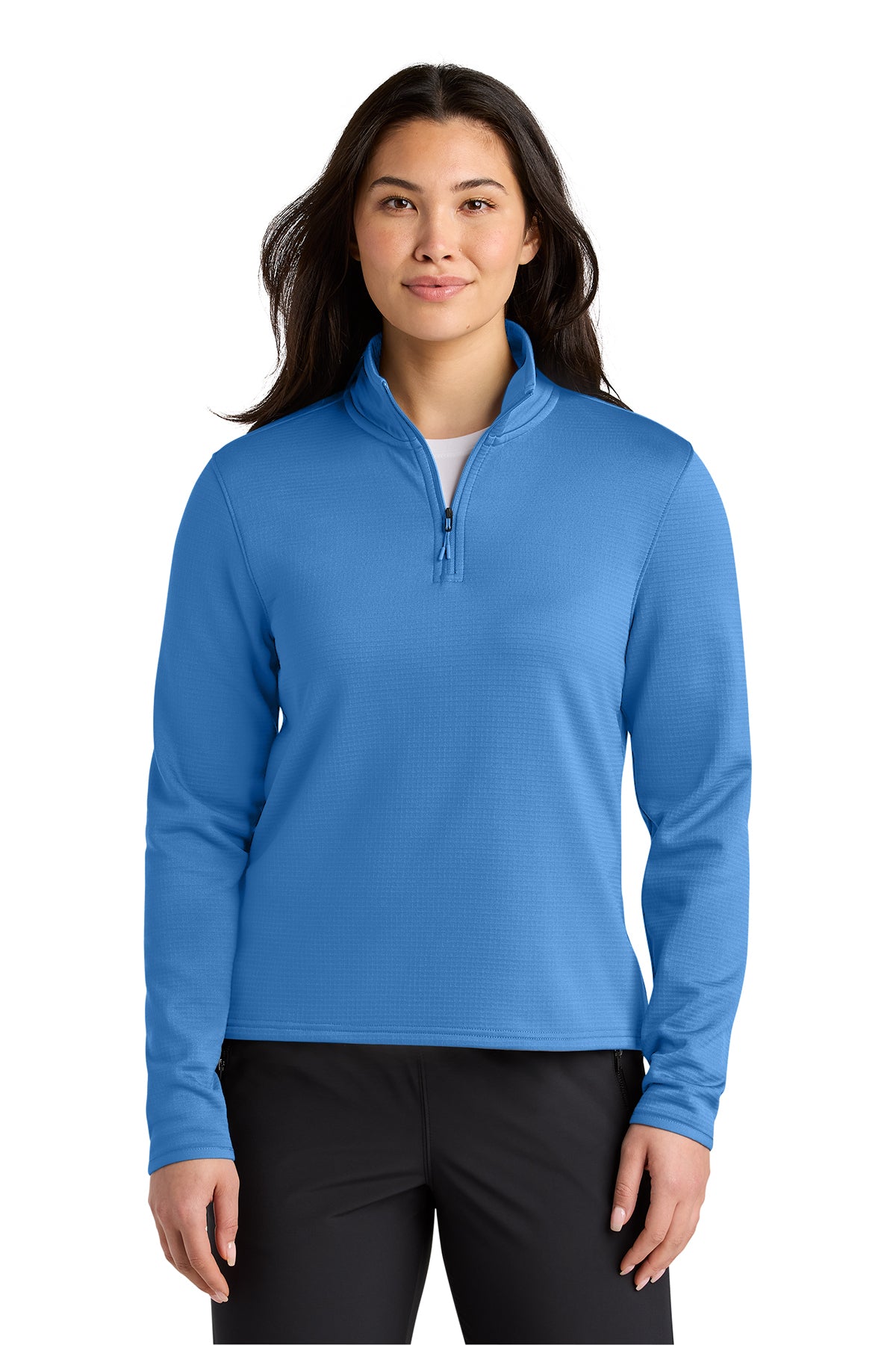 The North Face Women’s Aim 1/4-Zip Fleece in Marina Blue, style NF0A8FQK