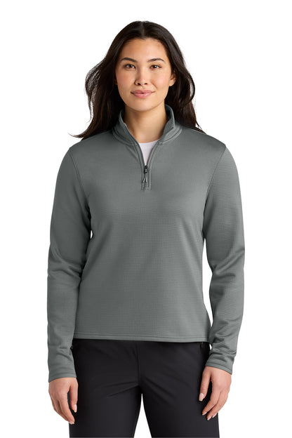 The North Face Women’s Aim 1/4-Zip Fleece in Smoked Pearl Grey, style NF0A8FQK