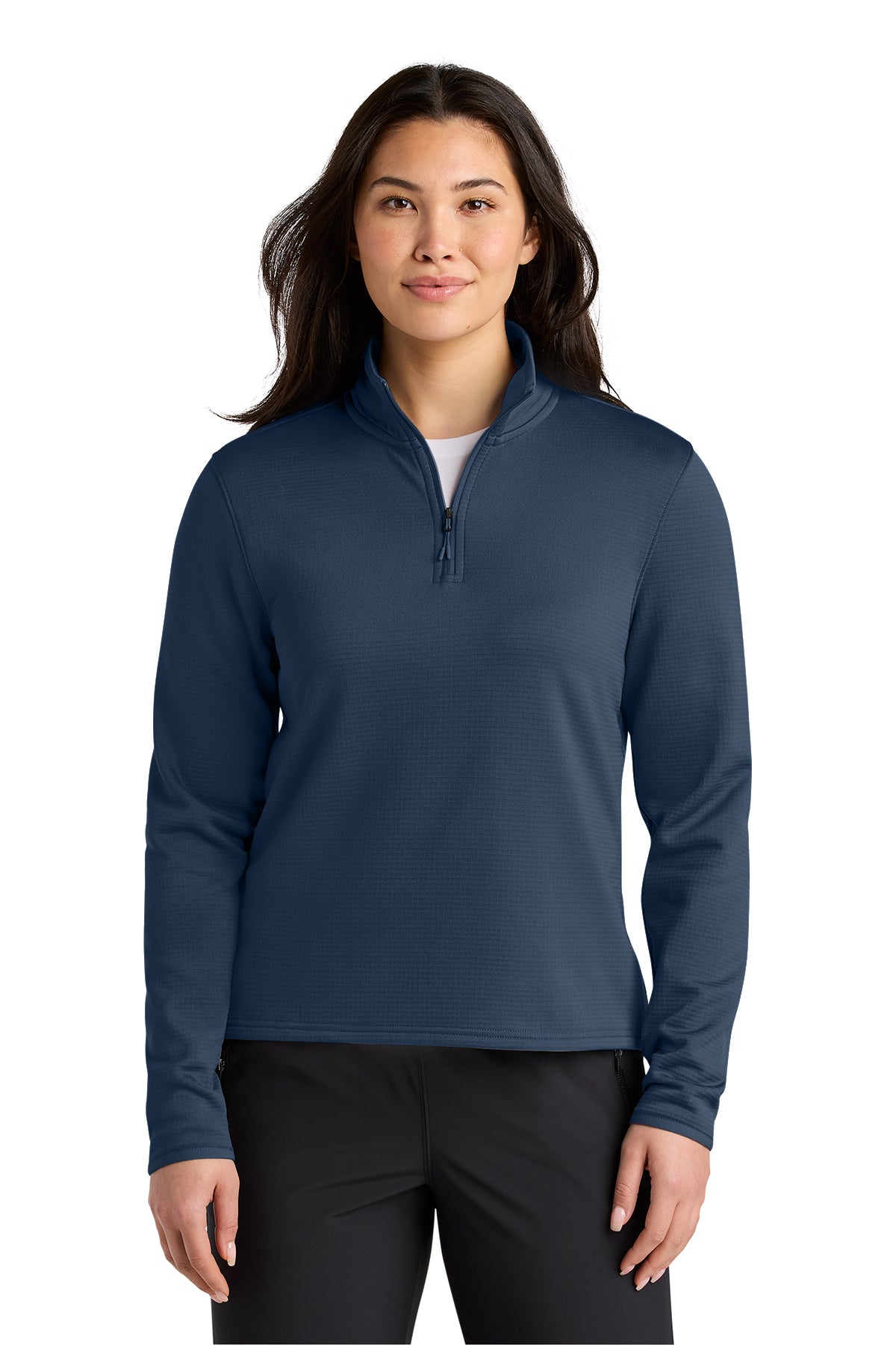 The North Face Women’s Aim 1/4-Zip Fleece in Summit Navy, style NF0A8FQK